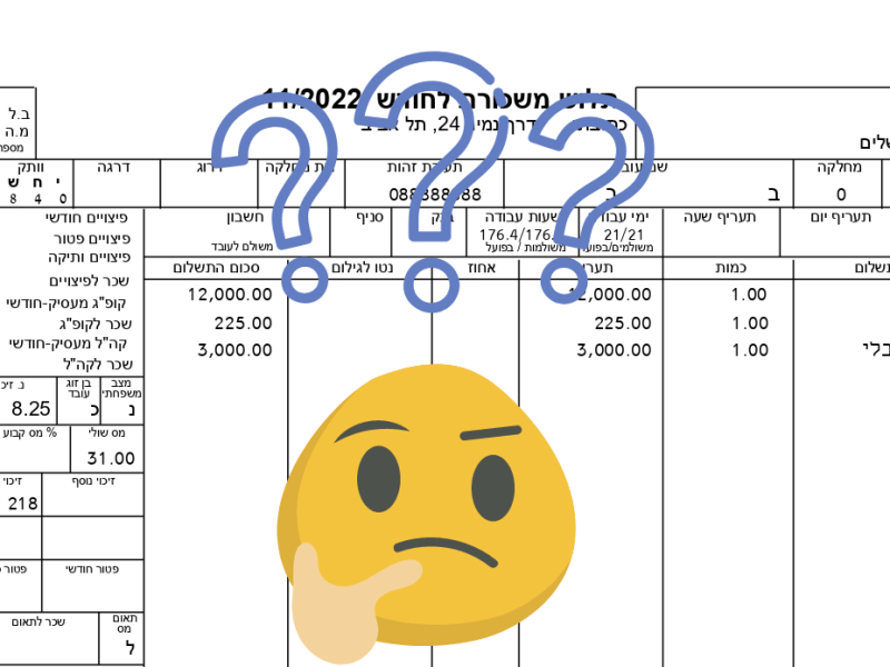 Understanding your tlush maskoret (pay&nbsp;stub)